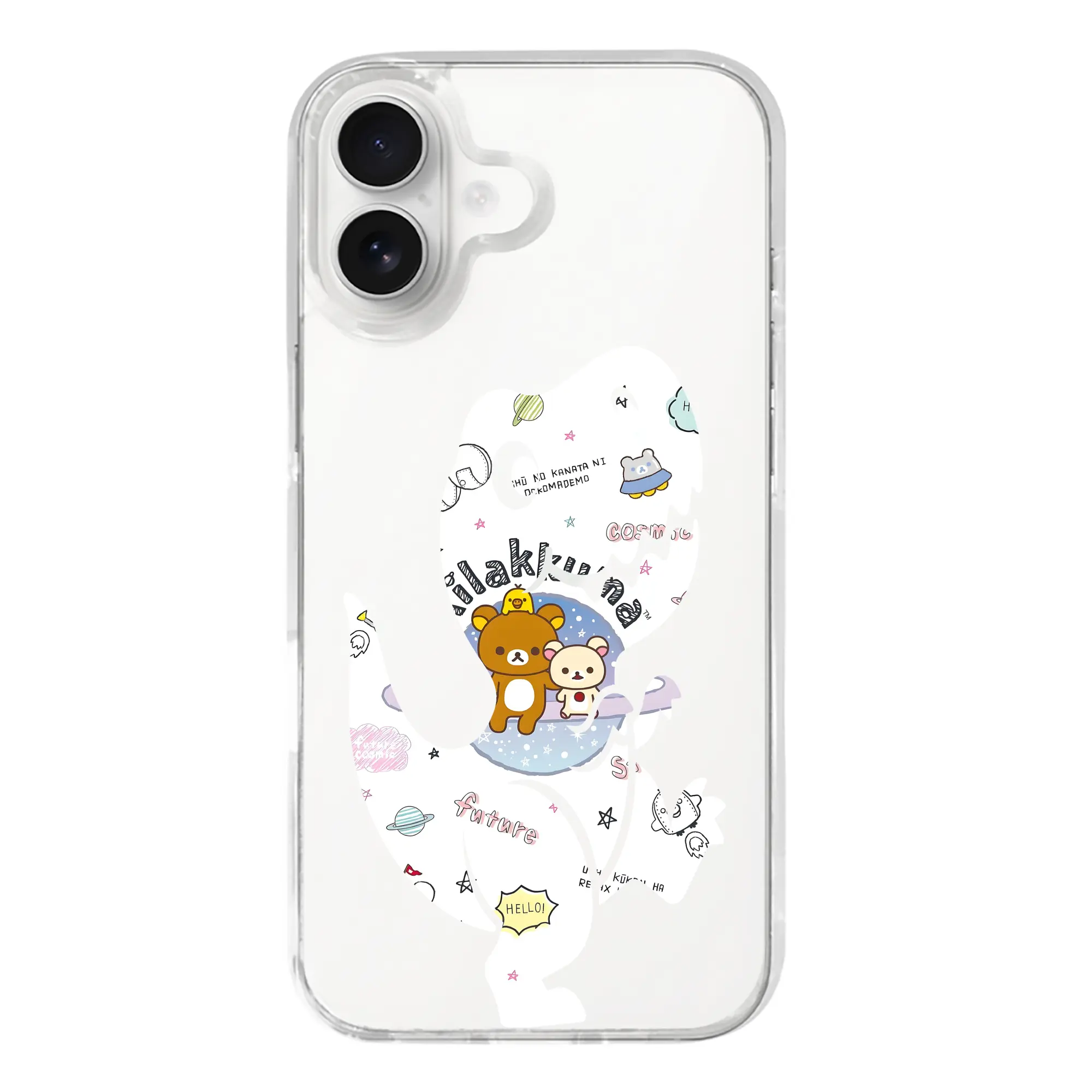 リラックマ (Rilakkuma) グッズ リラックマ (Rilakkuma) - iPhone 17シリーズ 透明スマホケース – 薄型・耐衝撃・精密フィット保護カバー